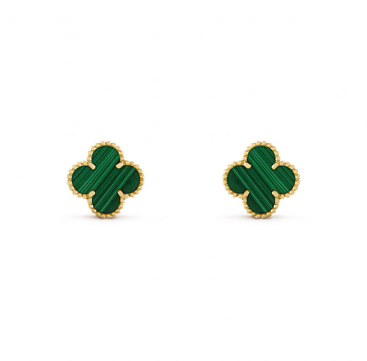 Green clover studs